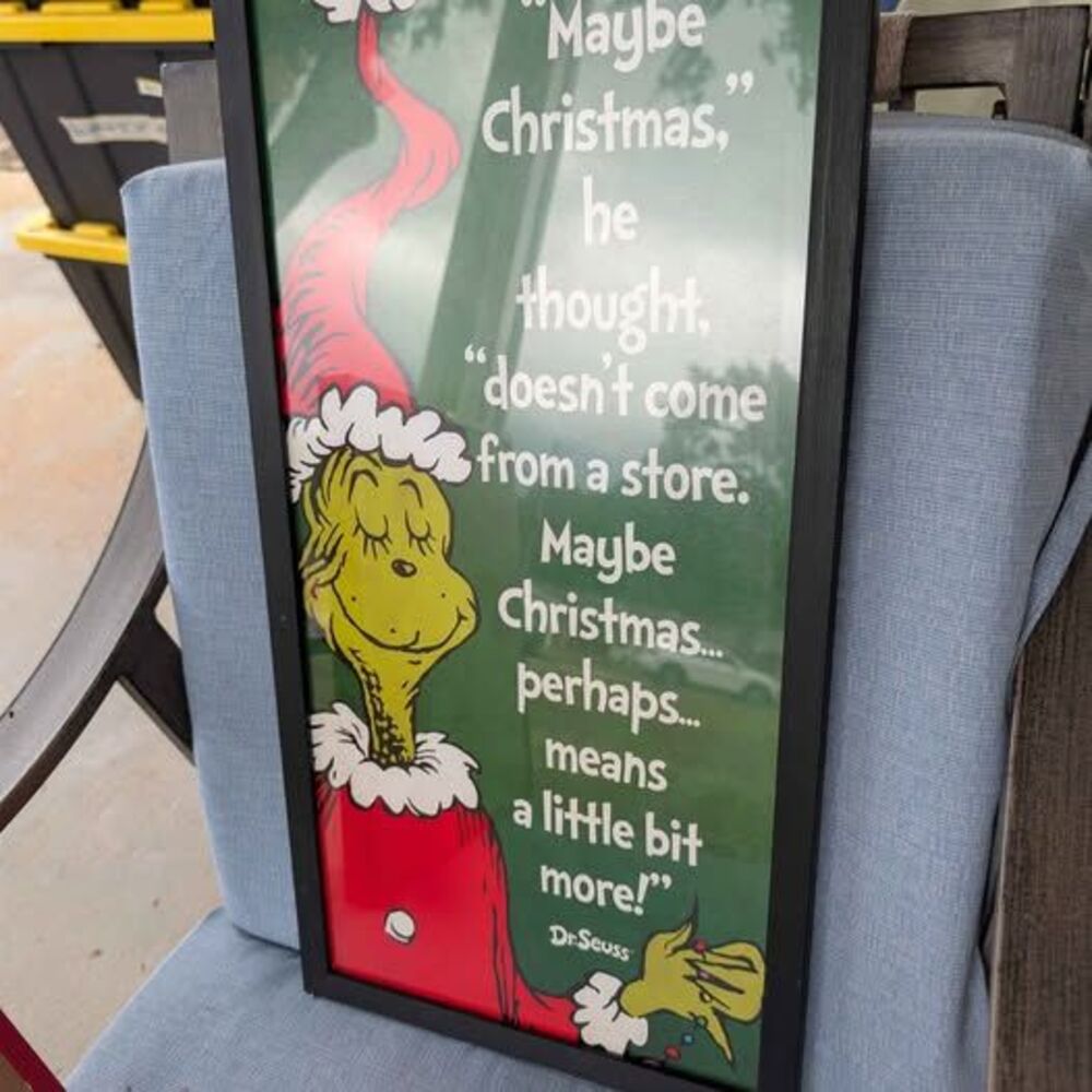 Dr. Seuss The Grinch Framed Wall Decor